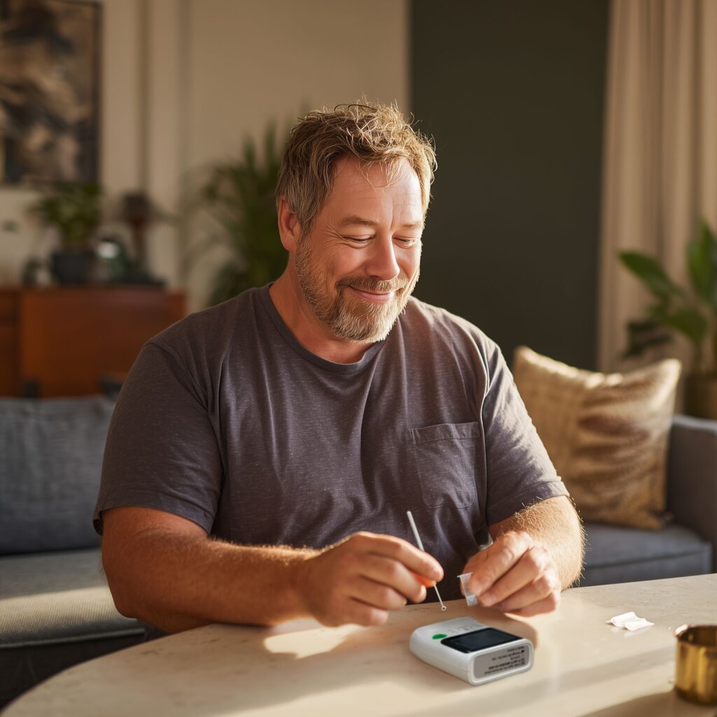 OBM rapid A1c at-home test kit for routine family diabetes monitoring